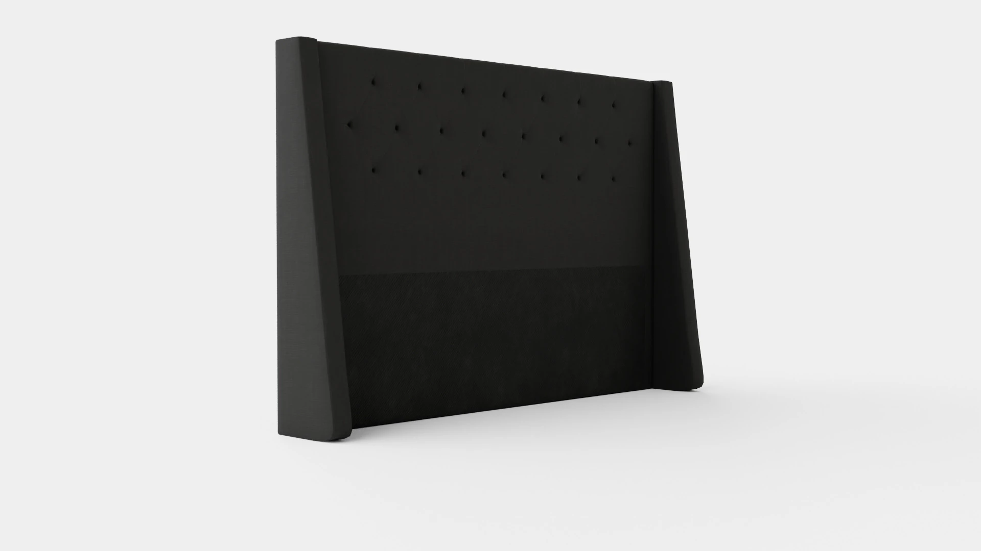 Empire Headboard Black 3D Model .c4d .max .obj .3ds .fbx .stl .blend 