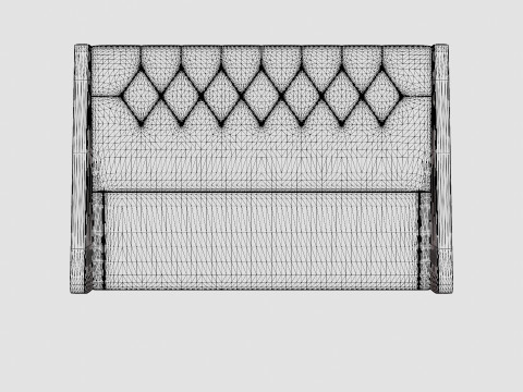 Empire Headboard Black Modèle 3D