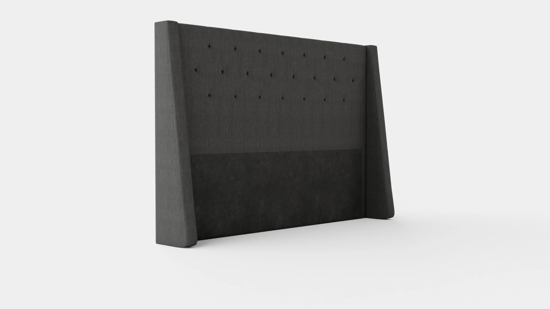Empire Headboard Dark Gray 3D Model .c4d .max .obj .3ds .fbx .stl .blend