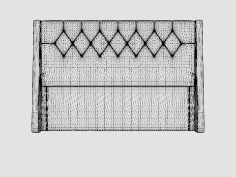 Empire Headboard Dark Gray 3D Модель