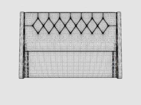 Empire Headboard Dark Gray 3D Model