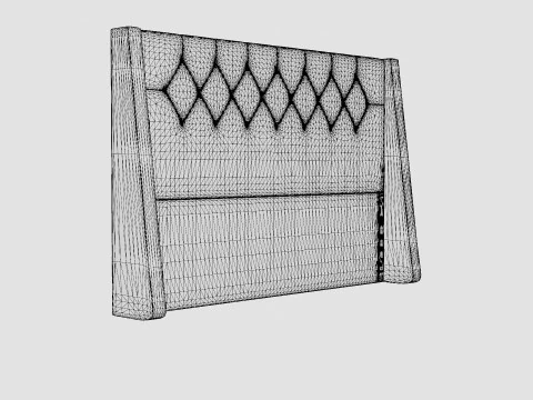 Empire Headboard Dark Gray 3D Model