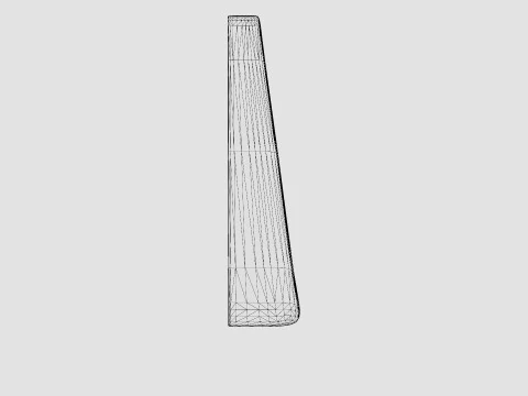 Empire Headboard Dark Gray 3D Model