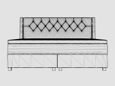 Empire Continental Bed 3D Model
