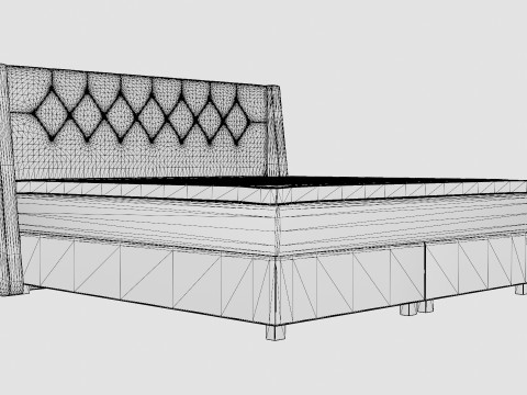 Empire Continental Bed 3D-Modell