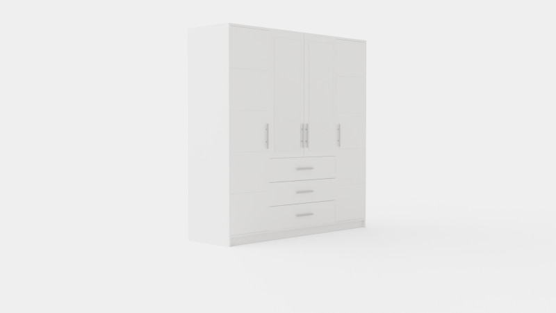 Escaldes Wardrobe White Modello 3D .c4d .max .obj .3ds .fbx .stl .blend
