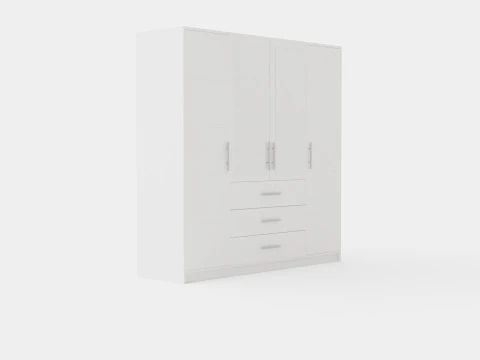 エスカルデス ワードローブ ホワイト 3Dモデル