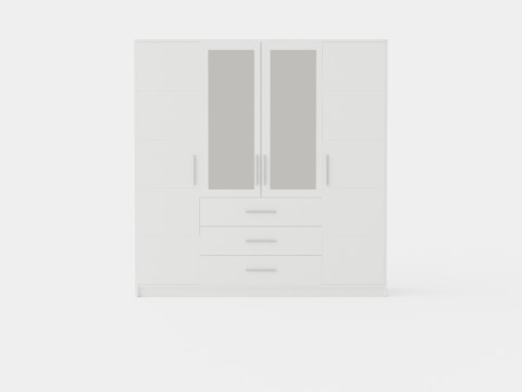 Escaldes Wardrobe White Modello 3D