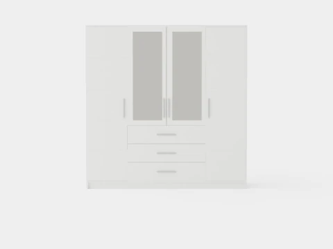 Escaldes Wardrobe White 3D Model