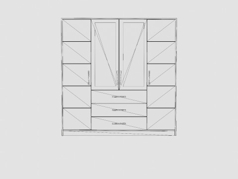 Escaldes Wardrobe White Modello 3D