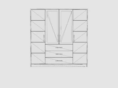 Escaldes Wardrobe White 3D Model