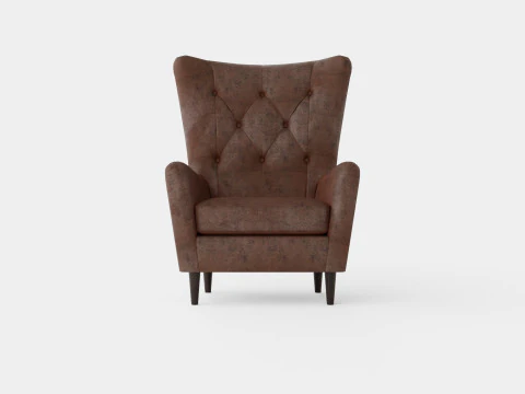 Poltrona Fagersta castanho escuro Modelo 3D