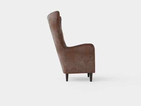 Fagersta Armchair Dark Brown 3D Model