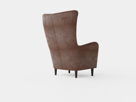 Fagersta Armchair Dark Brown 3D Model