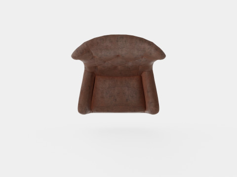 Fagersta Armchair Dark Brown 3D Model