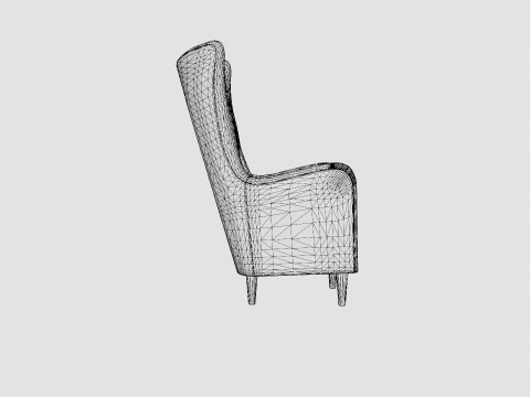 Fagersta Armchair Dark Brown 3D Model