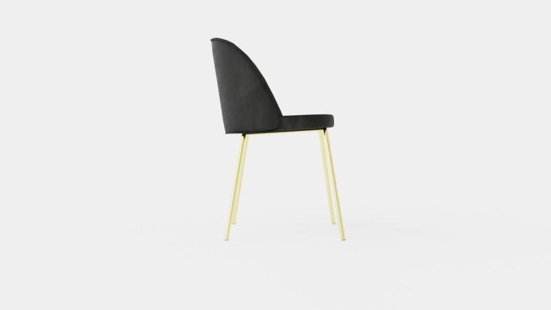 Felipe Dining Chair Velvet 3D Модель .c4d .max .obj .3ds .fbx .stl .blend