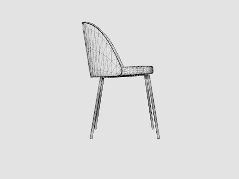 Felipe Dining Chair Velvet 3D Model