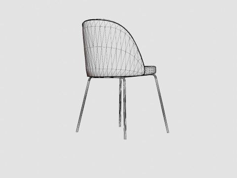 Felipe Dining Chair Velvet 3D Модель