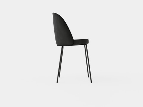 Felipe Dining Chair Velvet Black 3D 모델