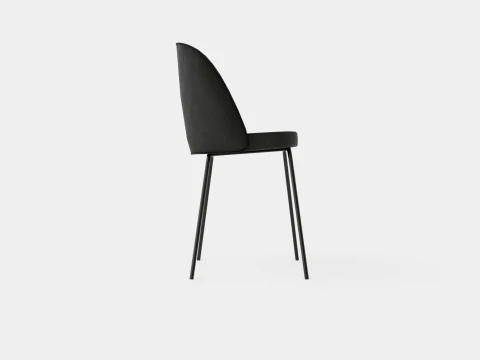 Felipe Dining Chair Velvet Black 3D Model