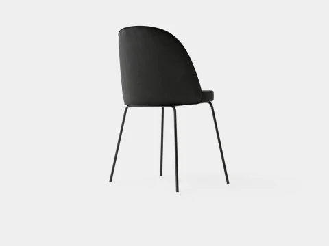Felipe Dining Chair Velvet Black 3D Model