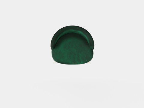 Felipe Dining Chair Velvet Green Brass Modello 3D