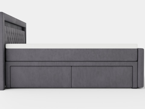 Franco Bed Pack Bed With Storage Velvet Modelo 3D
