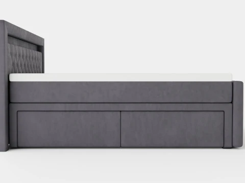 Franco Bed Pack Bed With Storage Velvet 3D Model