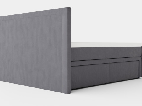Franco Bed Pack Bed With Storage Velvet Modelo 3D