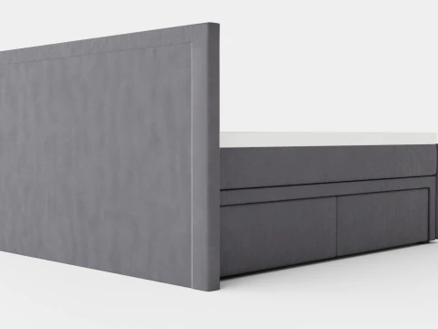 Franco Bed Pack Bed With Storage Velvet 3D Model