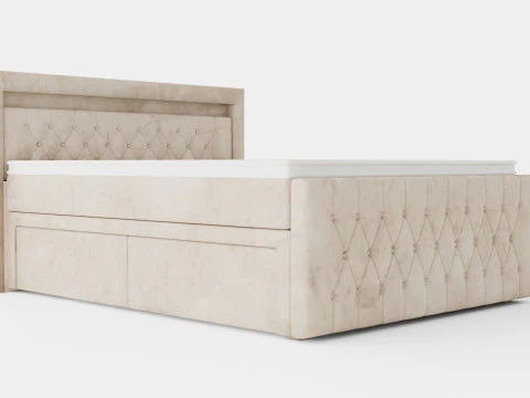 Franco Bed Pack With Storage Led Lighting 3D Model