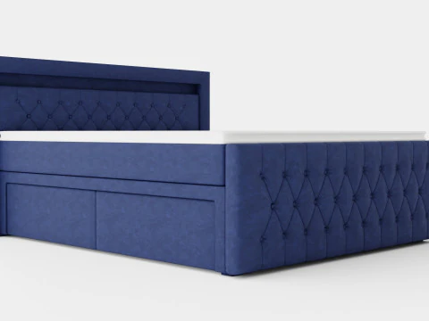 Zestaw ł&oacute;żek Franco z oświetleniem LED do przechowywania Model 3D