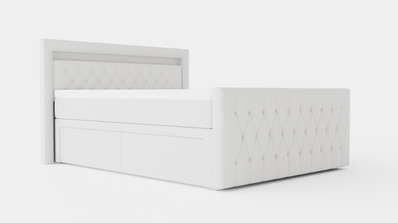 Franco Bed Package Co Storage White Artificial Leather Modelo 3D .c4d .max .obj .3ds .fbx .stl .blend
