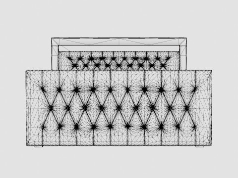 Franco Bed Package Co Storage White Artificial Leather Modelo 3D