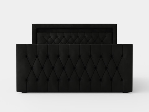 Franco Bed Package Led Lighting Black Artificial Leather 3D Model