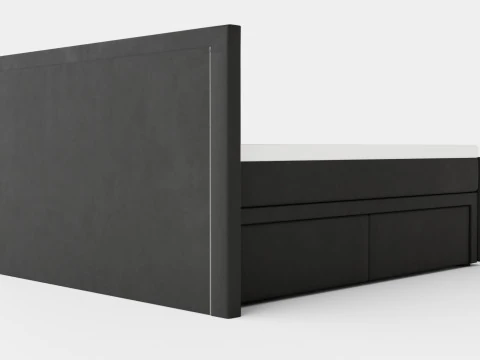 Franco Bed Package Co Storage Gray Velvet 3D Model