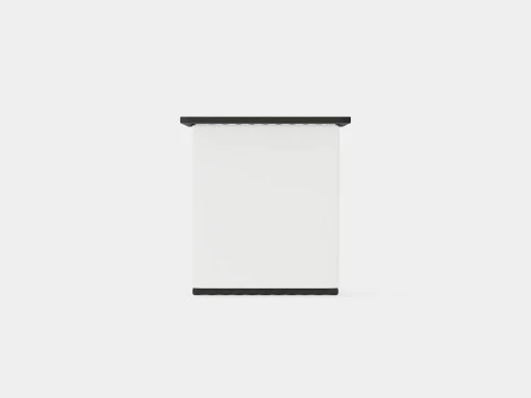 Franco Bed Package Co Storage Gray Velvet 3D Model