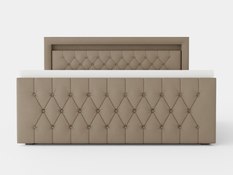Franco Bed Package Co Storage Led Lighting Beige Modelo 3D