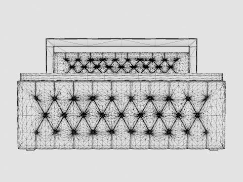 Franco Bed Package Co Storage Led Lighting Beige 3D Model