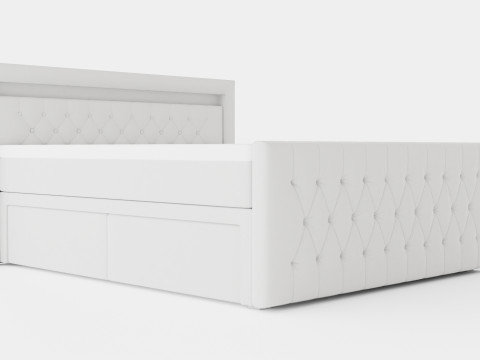 Franco Continental Bed Led Lighting White Artificial Modelo 3D