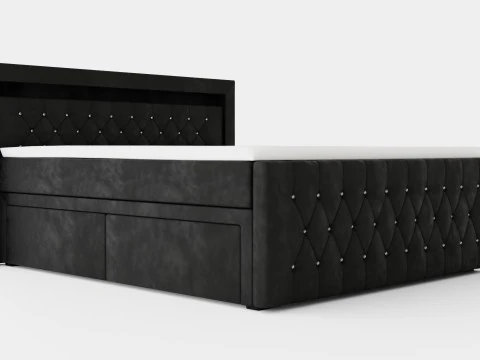 Pencahayaan Led Tempat Tidur Kontinental Franco Crystal Model 3D