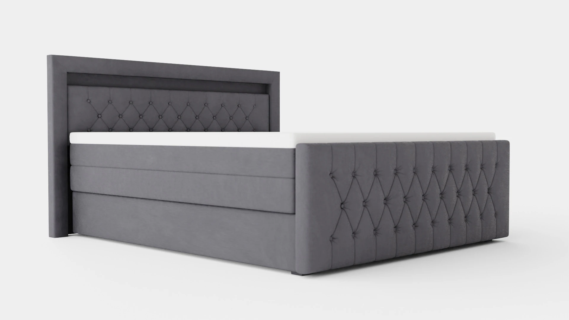 Franco Luxury Bed Pack Medium Velvet 3D Model .c4d .max .obj .3ds .fbx .stl .blend 