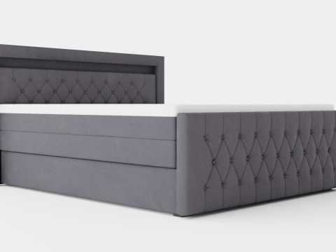 Franco Luxury Bed Pack Medium Velvet 3D Model