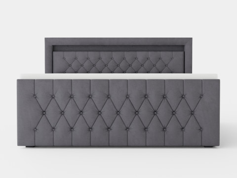 Franco Luxury Bed Pack Medium Velvet Modelo 3D