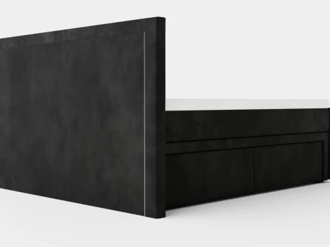 Franco Luxury Bed Package led Lighting Black 3D Model