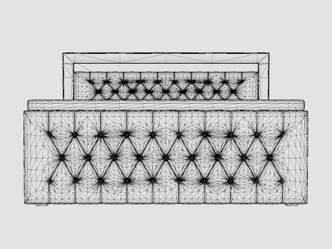 Franco Luxury Bed Package led Lighting Black 3D Model