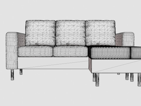 Friday Divan Sofa 3 Seater Reversible Modelo 3D