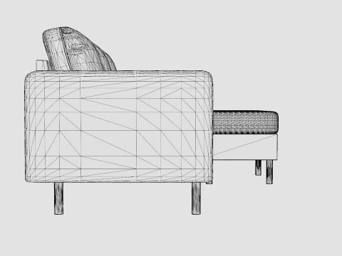 Friday Divan Sofa 3 Seater Reversible 3D Model