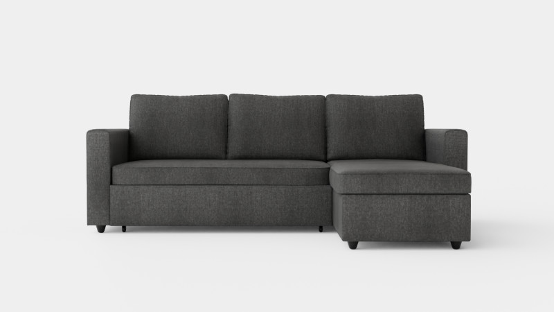 Garland Divan Bed Sofa Reversible Dark Gray 3D Model .c4d .max .obj .3ds .fbx .stl .blend